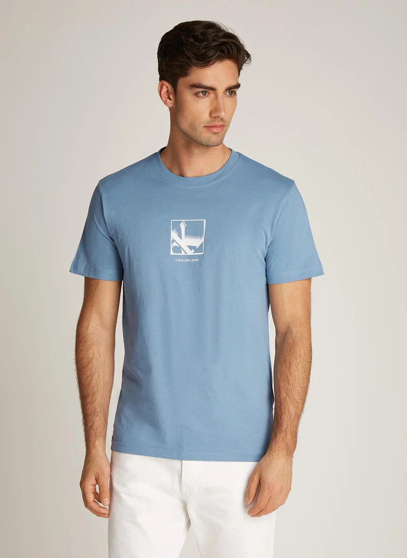 Calvin Klein Jeans Grid Box Crew Neck T-Shirt