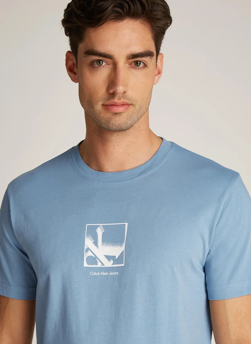 Calvin Klein Jeans Grid Box Crew Neck T-Shirt