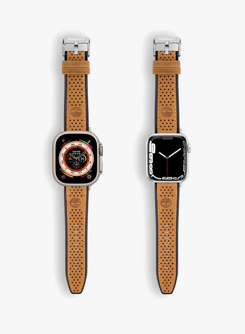 Timberland Attleboro Camel Leather Unisex Universal Watch Strap 22mm - TDOUS0001810 - Image 4