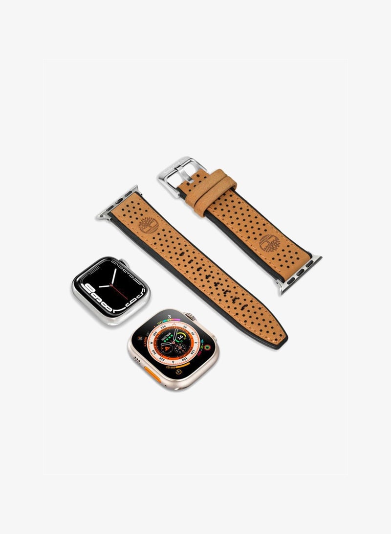 Timberland Attleboro Camel Leather Unisex Universal Watch Strap 22mm - TDOUS0001810 - Image 3