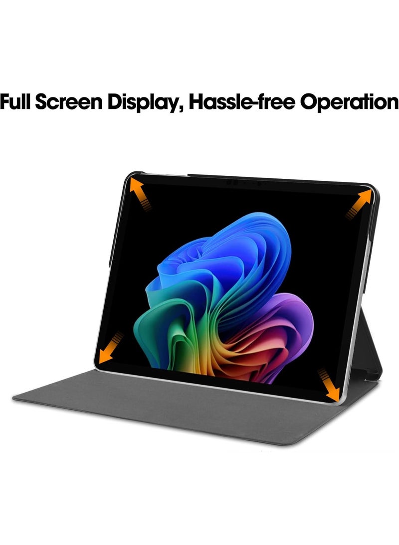 VKL Case Compatible with Microsoft Surface Pro 12 12 Inch (2025),Shockproof Robust Hard Shell Protective Cover with Multi-Angle Stand,Slim Protective Case (Black) - Image 4