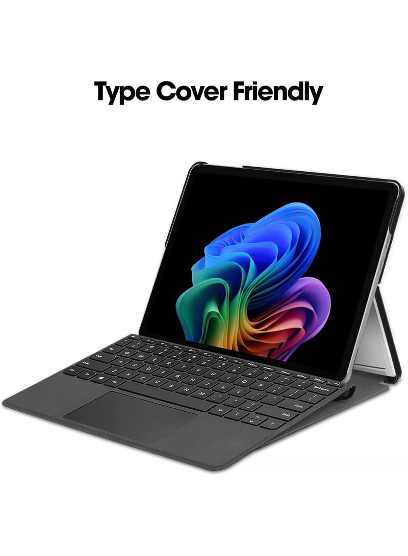 VKL Case Compatible with Microsoft Surface Pro 12 12 Inch (2025),Shockproof Robust Hard Shell Protective Cover with Multi-Angle Stand,Slim Protective Case (Black) - Image 3