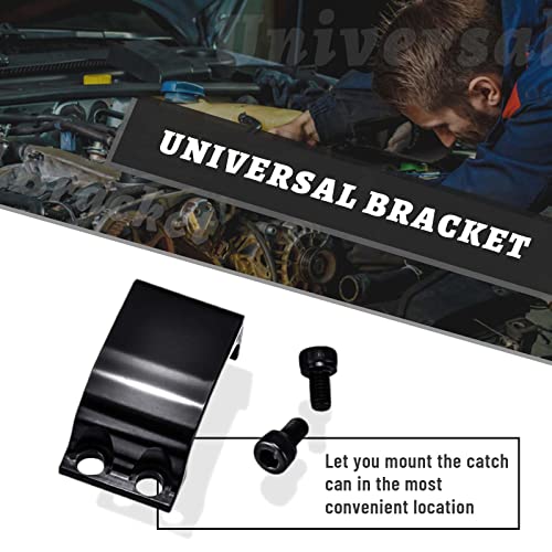 BOMLING Aluminum Alloy Oil Catch Can Reservior 300ml Automotive Replacement Catch Can Breather Tank Kit Compatible with BMW N54 335i 135i E90 E92 E82 2006 2007 2008 2009 2010,Black - Image 3