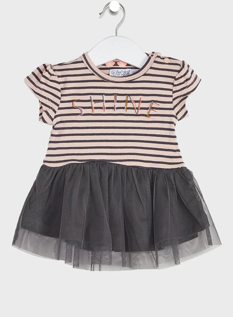 Dirkje Infant Striped Dress + Leggings Set