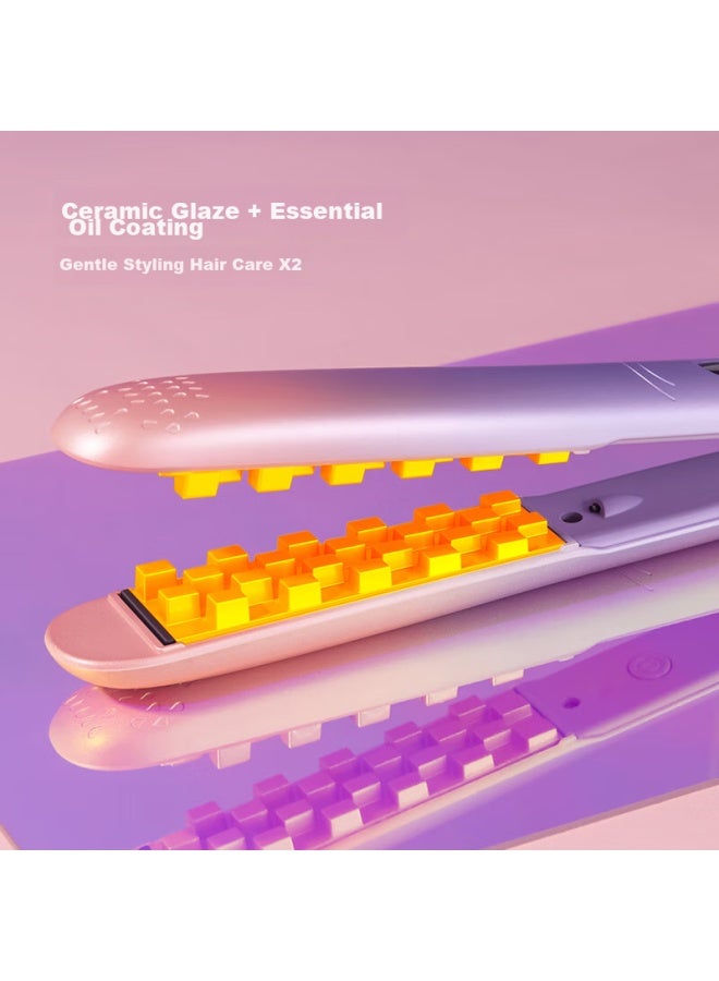 Aux Corn Silk Volumizing Hair Straightener, Negative Ion Curling Iron Dual-use Hair Volumizer Perming Tool, Lazy Hair Styling Tool For Men And Women, Root Volumizing Clip Hair Straightener, Gift For Girlfriend - Image 2