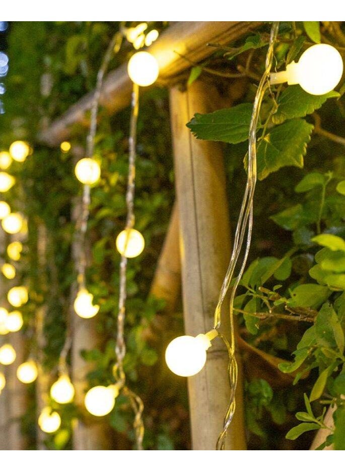 Decor 30 Meters Globe Frosted Ball LED String Lights, Warm White, 8 Flashing Modes, Indoor Outdoor Fairy Lights for Festival Decoration, Ramadan and Eid decoration lights - Image 5