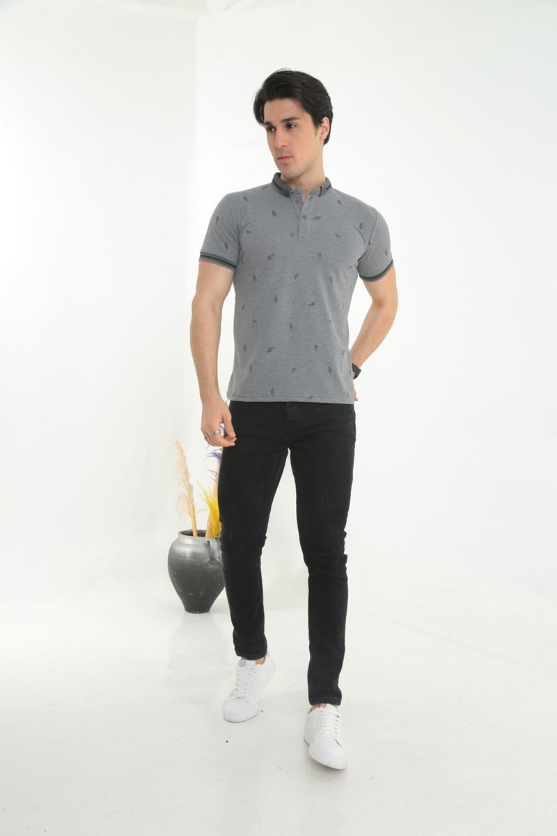 KMK Combination Men's Slimfit Model Polo Collar T-Shirt
