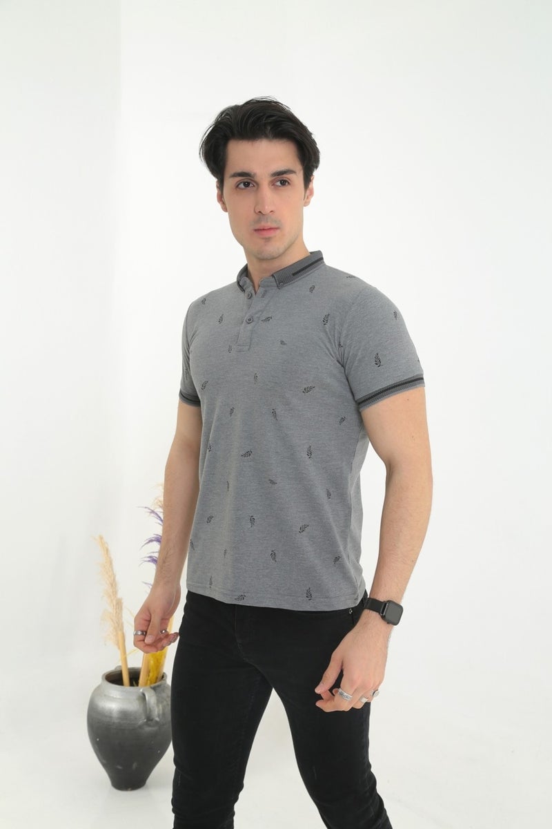 KMK Combination Men's Slimfit Model Polo Collar T-Shirt