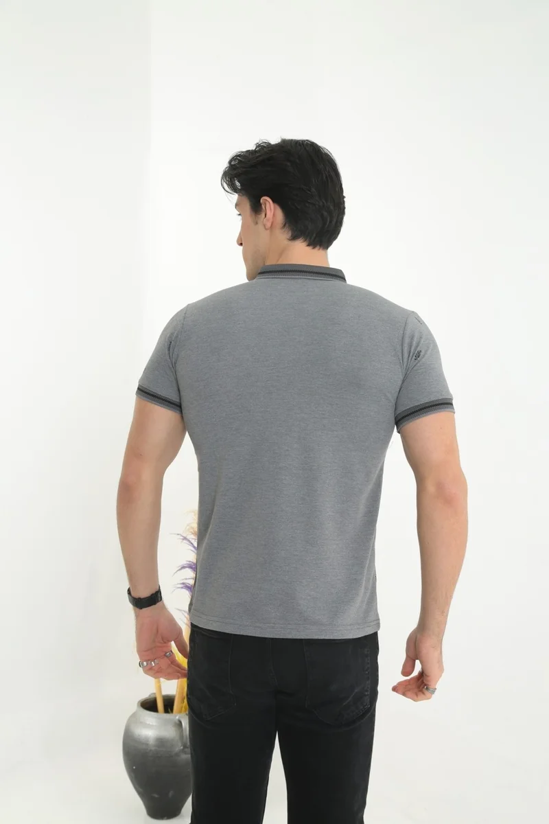 KMK Kombin KMK Combination Men's Slimfit Model Polo Collar T-Shirt
