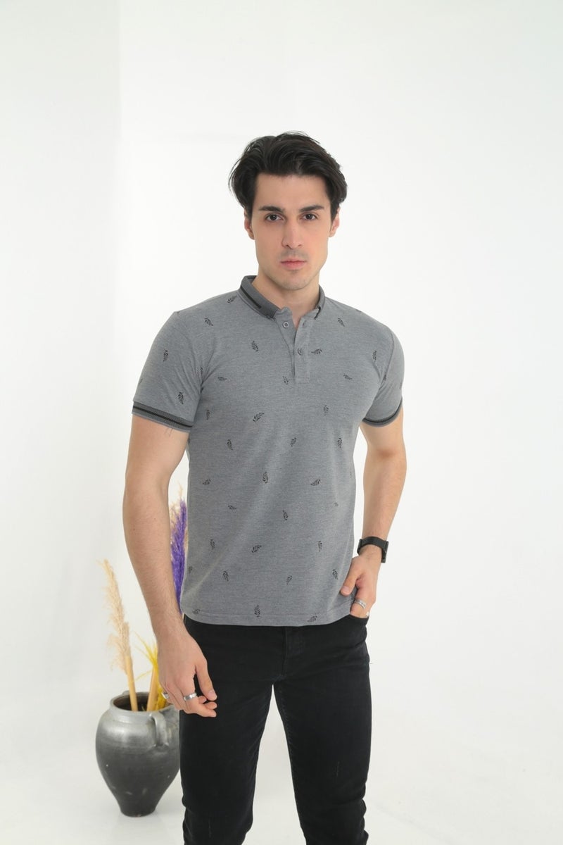 KMK Combination Men's Slimfit Model Polo Collar T-Shirt