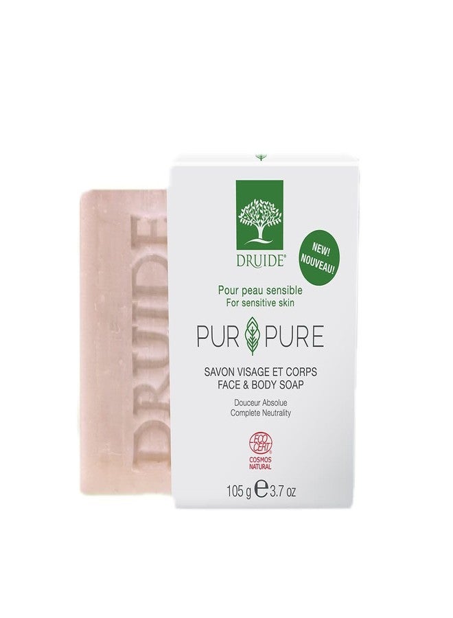 DRUIDE Laboratoires Druide Pur&Pureorganic Face Body Bar Soap Natural Skin Care Beauty Organic For Women & Biodegradable Soap Bar, 105 g (3.7 oz Size Odorless gentle cleanse Made in Canada - Image 1