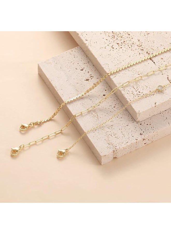 يوكانبي سوار سلسلة مشبك الورق البسيط – قابل للتعديل، رقيق وأنيق للنساء، موضة متعددة الطبقات - Image 2