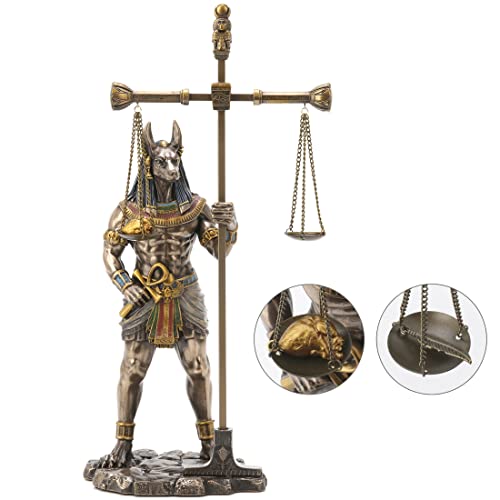 Veronese Design 13 Anubis Weighing The Heart On Scale Resin Sculpture Bronze Finish Egyptian Statue - Image 3