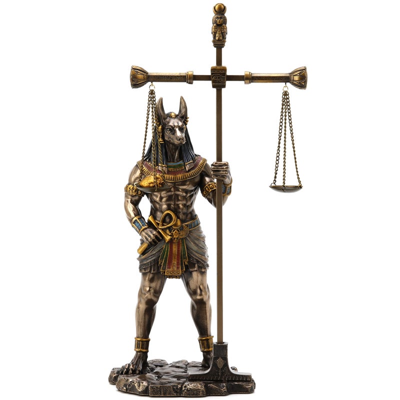 Veronese Design 13 Anubis Weighing The Heart On Scale Resin Sculpture Bronze Finish Egyptian Statue - Image 2