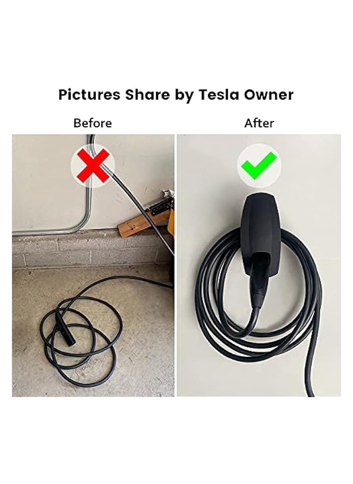 erorex Charger Cable Holder, Charger Wall Holder Mount, Cable Organizer for All Tesla Motors, Wall Connector Adapter for Telsa Model 3 Model Y Model S moedel X Accessories  - Image 4