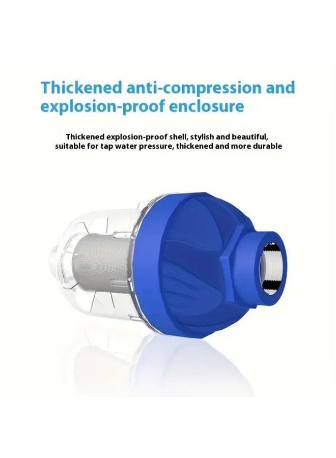 Blue 40 Micron Washable RV Water Filter For Fresh Water Camping Boat Kitchen Bathroom - Image 3