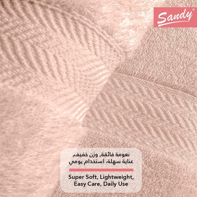 Premium Hotel Quality Hand Towel 100% Cotton Made in Egypt - 600 GSM, Soft Quick Drying and Highly Absorbent (40x70 cm) - Cantaloupe - Image 5