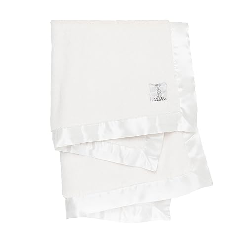 Little Giraffe Baby Blanket Luxe Soft Blanket with Satin Trim Baby Stroller Blanket Newborn Baby Essentials Baby Gifts 29x35 Cream