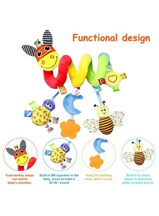 لعبة اهتزاز الحلزون للأطفال حديثي الولادة، لعبة تعليق لعربة الأطفال، لعبة لمقعد السيارة - Image 1