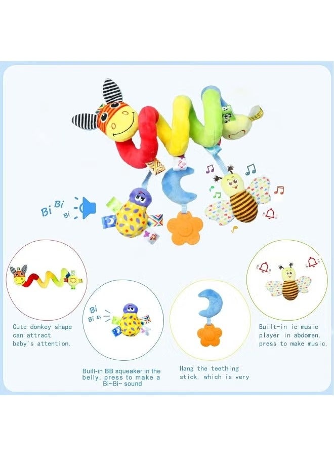 لعبة اهتزاز الحلزون للأطفال حديثي الولادة، لعبة تعليق لعربة الأطفال، لعبة لمقعد السيارة - Image 2