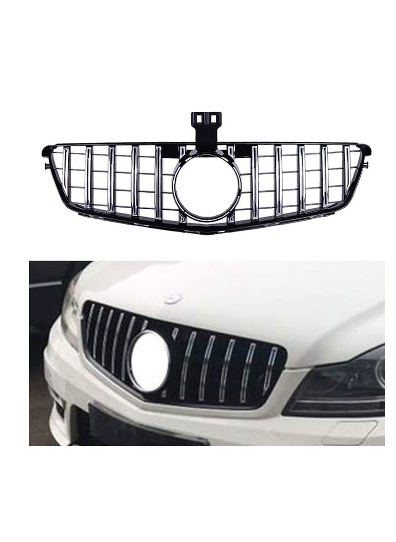 Generic - Front Bumper Grille Fit For Mercedes Benz C Class W204 C200 C230 C300 C350 2008-2014 AMG GT R Style Gloss - Image 1