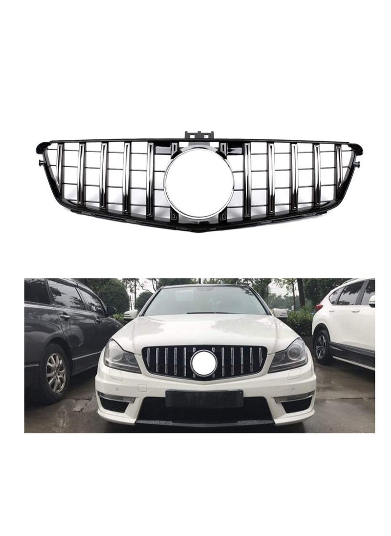 Generic - Front Bumper Grille Fit For Mercedes Benz C Class W204 C200 C230 C300 C350 2008-2014 AMG GT R Style Gloss - Image 1