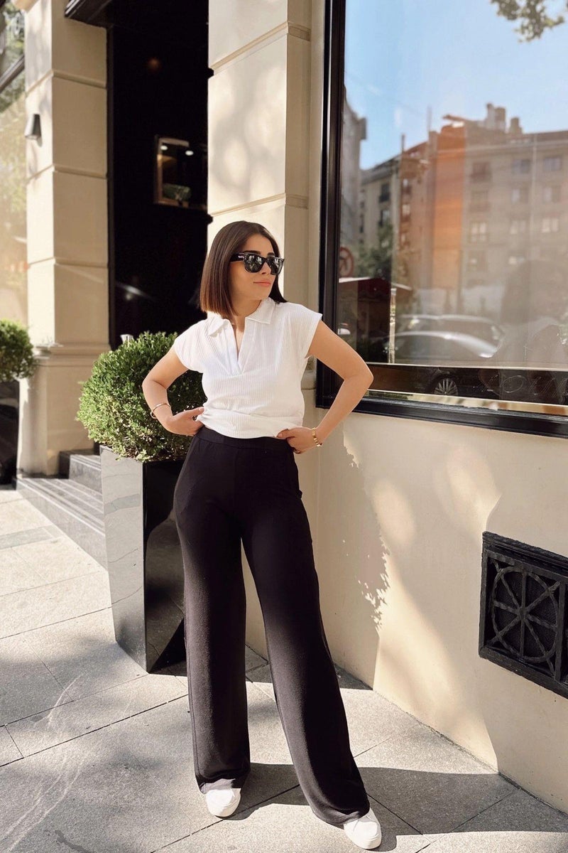 Weshaya سروال نسائي أسود - Image 2