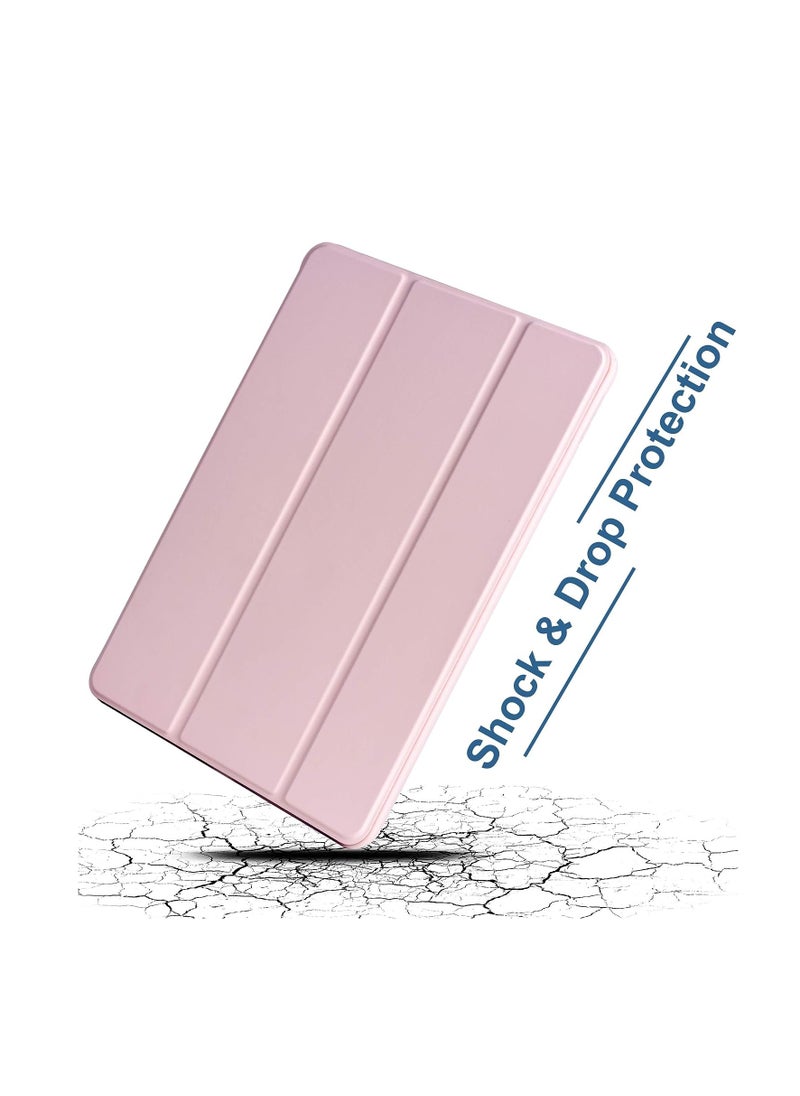 Case New iPad 10th Generation Case 2022 10.9 Inch with Pencil Holder, Trifold Stand Smart Case with Soft TPU Back,Auto Wake/Sleep(Pink)  - Image 2