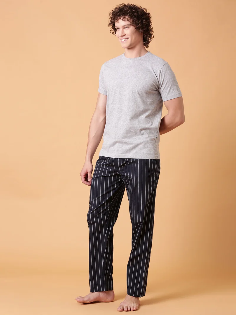 Joven Crystal White JOVEN Men Checked Cotton Lounge Pant  | Best Price UAE