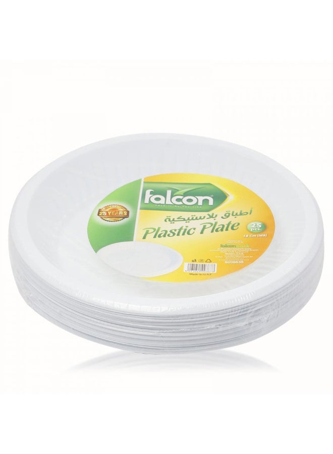 Falcon 25-Piece Disposable Plate Set White - Image 4