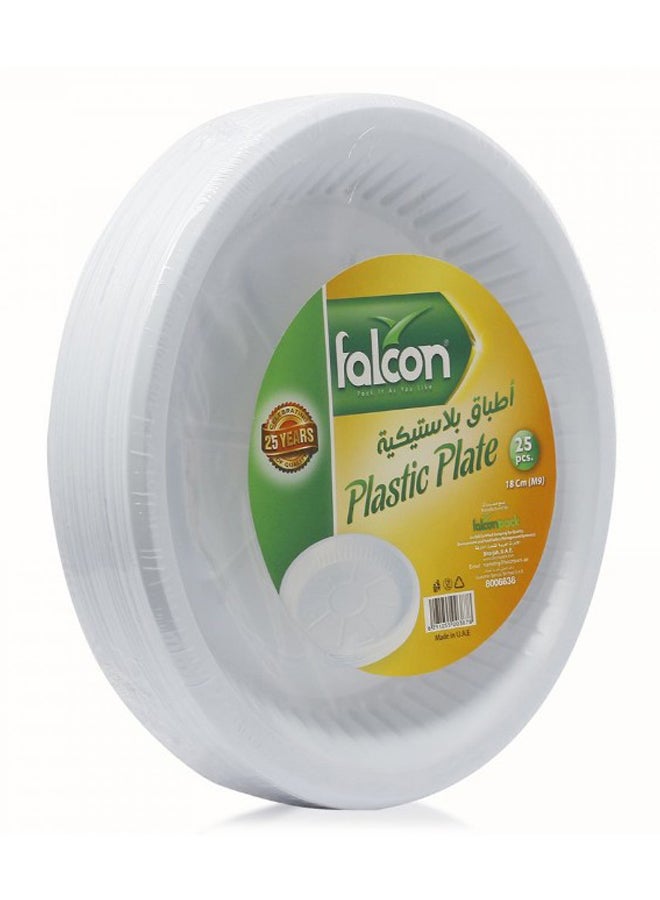 Falcon 25-Piece Disposable Plate Set White - Image 2