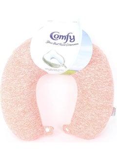 Comfy Neck Support Soft Memory Foam Travel Neck Pillow U-Shape For Car, Travel, Office,Airplane and Gifts - Pink