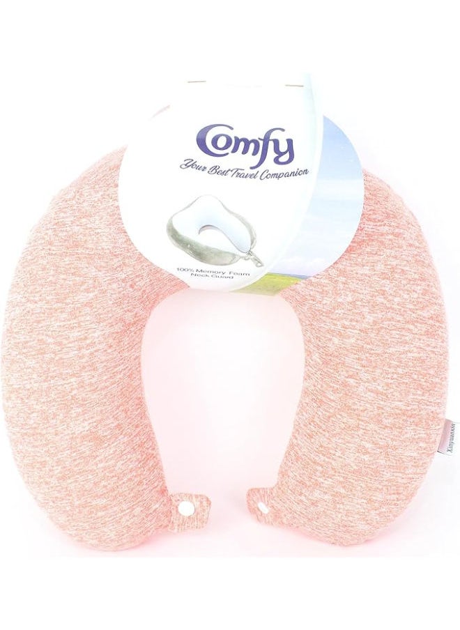 Generic - Comfy Neck Support Soft Memory Foam Travel Neck Pillow U-Shape For Car, Travel, Office,Airplane and Gifts - Pink - Image 1