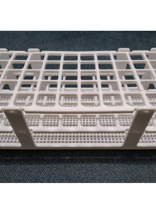 POCOMOCO POCOMOCO 3 Packs Plastic Test Tube Rack, 60 Holes Lab Test Tube Rack Holder for 16mm Test Tubes, White, Detachable (60 Holes)  - Image 3