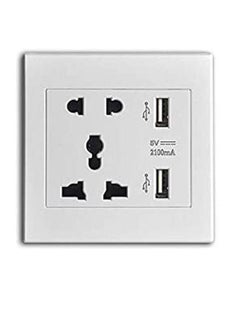 Y&D Comprehensive Protection, Universal Wall Socket with Dual, Perfect for Homes, Offices and Work Places  - Image 1