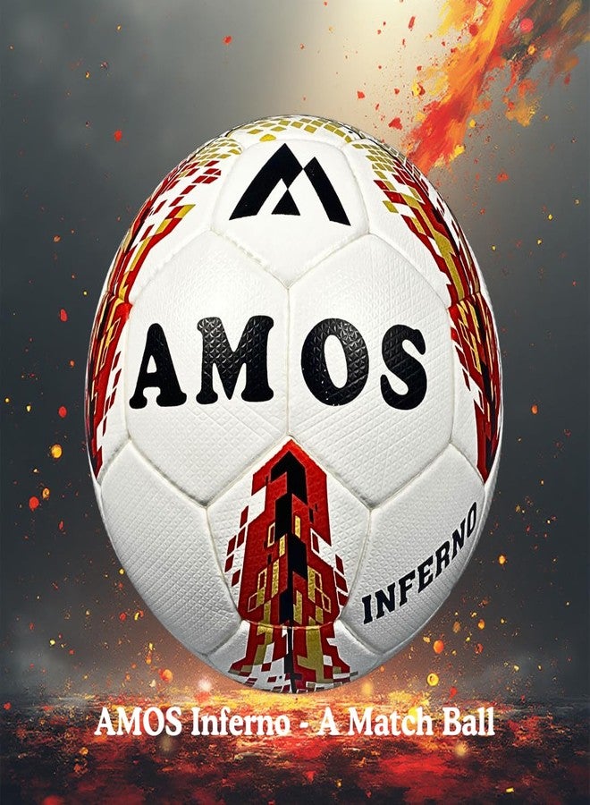 آموس كرة قدم AMOS Inferno Jett (مقاس 5) مع مضخة - Image 2