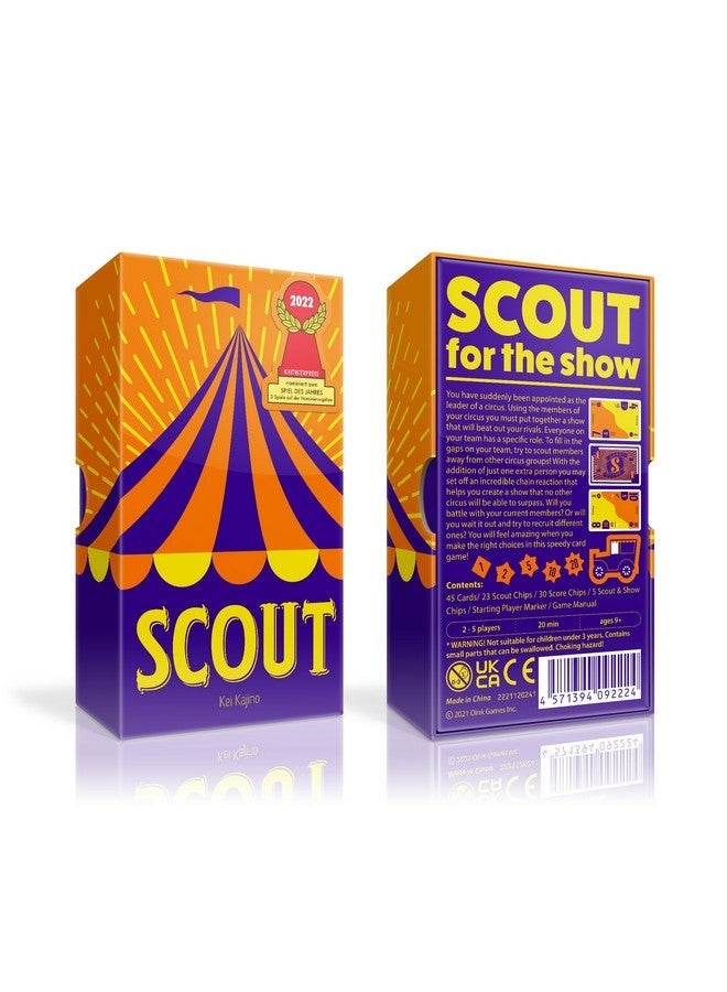 Oink Games Scout - Award-Nominated Strategic Card Game | 2-5 Players | Ages 9+ | Portable Travel Game - Image 1