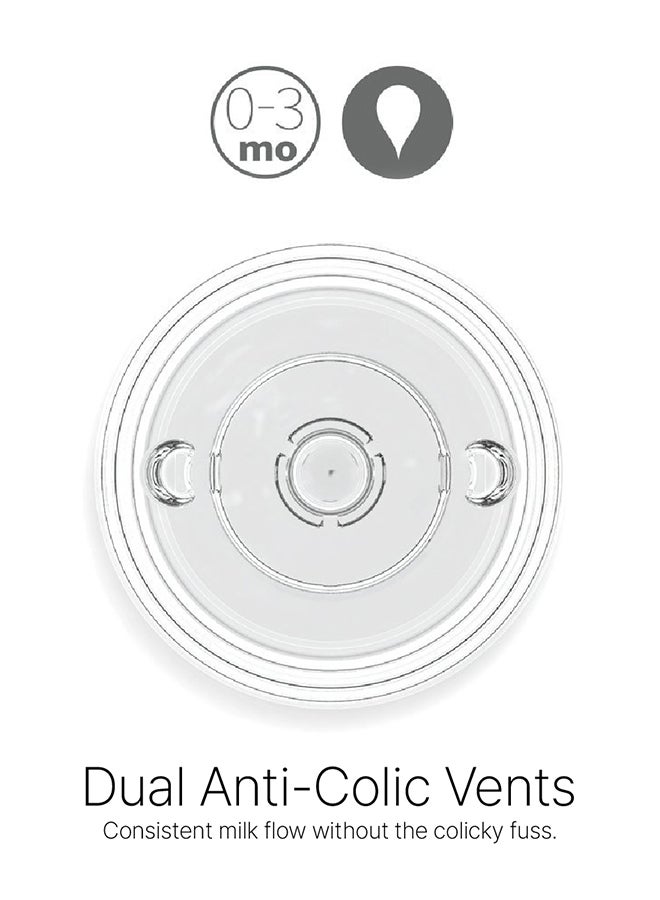 comotomo Natural Feel Baby Bottle 250 ML With Pack Of 2 Natural Teat Silicone Nipples, 1 Hole With Slow Flow, 0 - 3 Months - Image 2