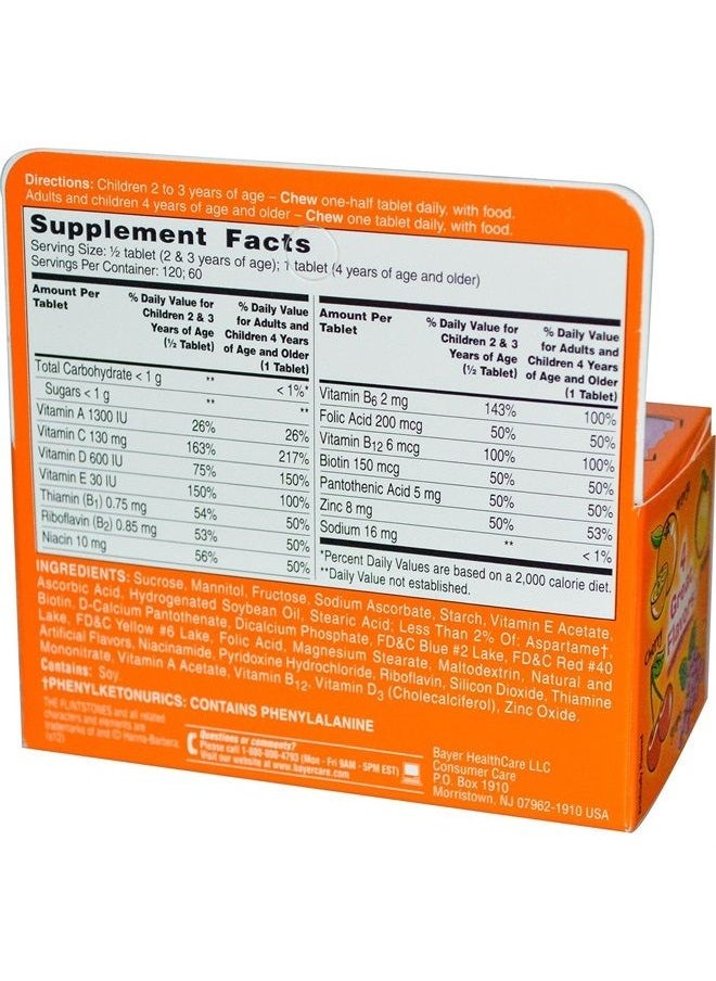 Flintstones Vitamins - Flintstones Children's Multivitamin Supplements Chewable Tablets 60 ea - Image 1