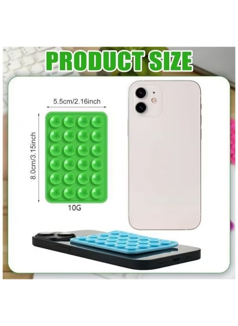 Silicone Suction Phone Case Mount, Non Slip Sticky Phone Grip for Cellphone for Strong Grip Holder for Selfies and Videos (Turquoise )