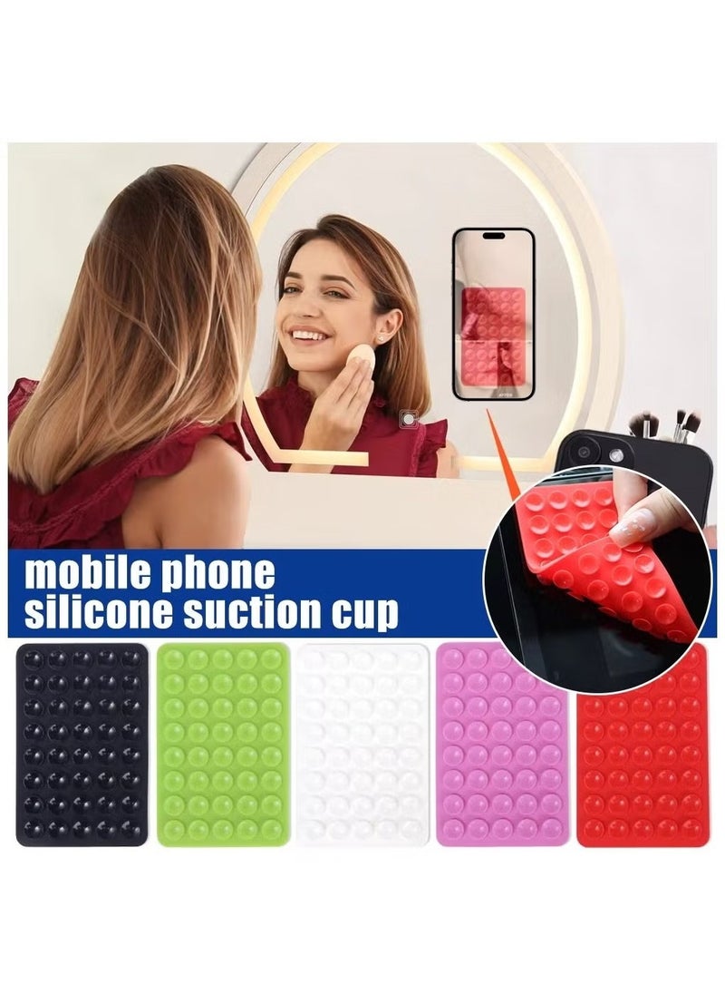Silicone Suction Phone Case Mount, Non Slip Sticky Phone Grip for Cellphone for Strong Grip Holder for Selfies and Videos (Turquoise )