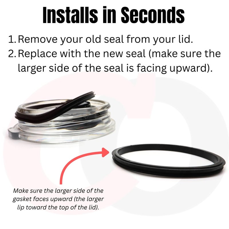 Captain O-Ring â€“ Replacement Lid Seal Gaskets for Yeti Stainless Steel Insulated Tumbler Mugs (3 Pack) [30 oz Lid Size] - Image 3