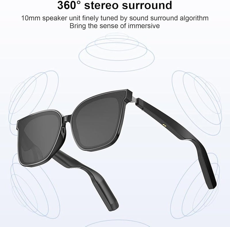 Vbestlife نظارات شمسية ذكية بلوتوث مفتوحة الأذن للأنشطة الخارجية مثل ركوب الدراجات والقيادة وصيد الأسماك والاستماع للموسيقى وإجراء المكالمات - Image 5