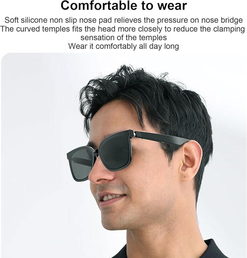 Vbestlife نظارات شمسية ذكية بلوتوث مفتوحة الأذن للأنشطة الخارجية مثل ركوب الدراجات والقيادة وصيد الأسماك والاستماع للموسيقى وإجراء المكالمات - Image 4