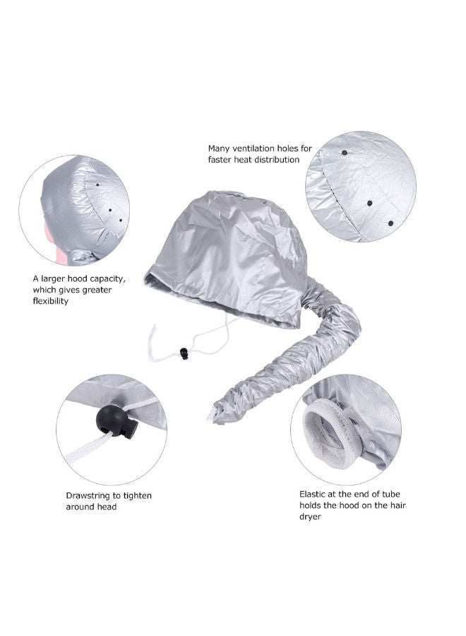 نيبمينينت غطاء رأس لمجفف الشعر من النايلون فضي - Image 2
