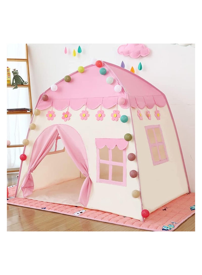 BLOOMING TIME Princess Tent Girls Playhouse Kids Castle Play Tent for Children Indoor and Outdoor Play - Image 1