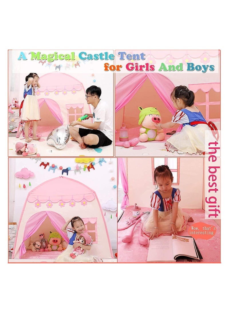BLOOMING TIME Princess Tent Girls Playhouse Kids Castle Play Tent for Children Indoor and Outdoor Play - Image 4