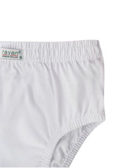 Rayan 6 Pieces Briefs Short Underwear Boy Cotton 100% White  - Image 4