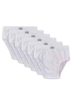 Rayan 6 Pieces Briefs Short Underwear Boy Cotton 100% White  - Image 1