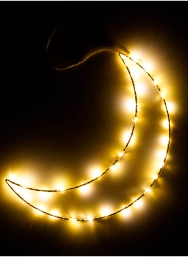 HILALFUL Decorative LED Light | Crescent Shaped | For Living Room, Bedroom, Indoor, Outdoor | Waterproof Patio Light | For Home Decoration in Ramadan, Eid, Wedding | Battery Operated | Islamic Gift - pzsku/ZD0DF89D6D496709A17E3Z/45/_/1689758584/00d67e92-e6f4-4c70-9b73-e359edc2d83d